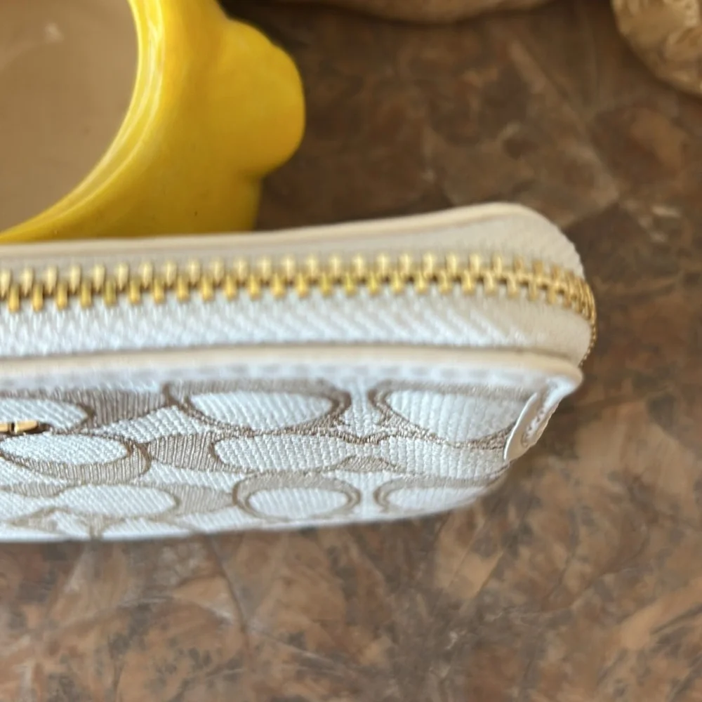 Coach Beige Monogram Wristlet - Picture 7 of 11
